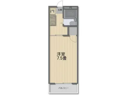 アミ半田1(1K/1階)の間取り写真