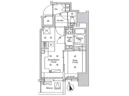 SYFORME ITABASHI III(1DK/5階)の間取り写真