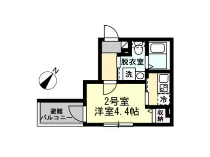 ベイルーム横浜生麦(1K/1階)の間取り写真