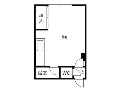 石垣Aマンション(ワンルーム/2階)の間取り写真