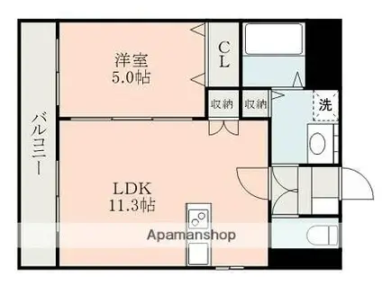 ロザリアン日吉(1LDK/4階)の間取り写真