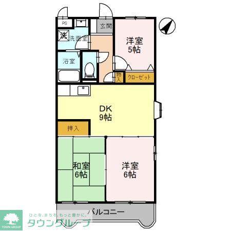 リブラ川崎(3DK/3階)の間取り写真