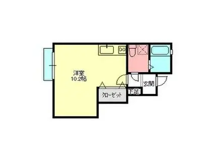 テアトル(ワンルーム/1階)の間取り写真