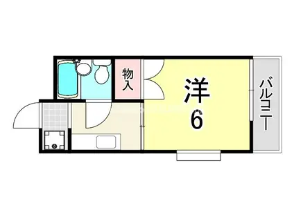 桝マンション(1K/1階)の間取り写真