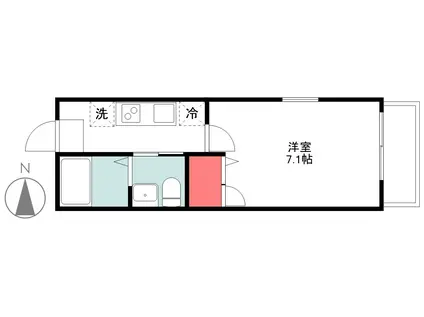 USプロスペール(1K/3階)の間取り写真