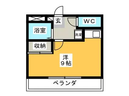 URBAN(ワンルーム/2階)の間取り写真