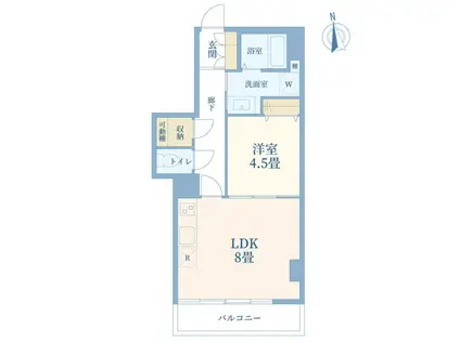麻布霞町マンション(1LDK/7階)の間取り写真