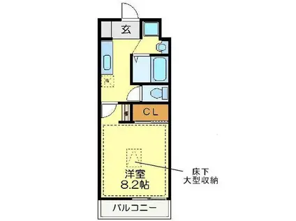 ルネスアーデル(1K/3階)の間取り写真