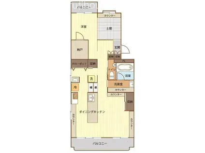 東鷲宮ニュータウン駅前通4―9(1SLDK/2階)の間取り写真