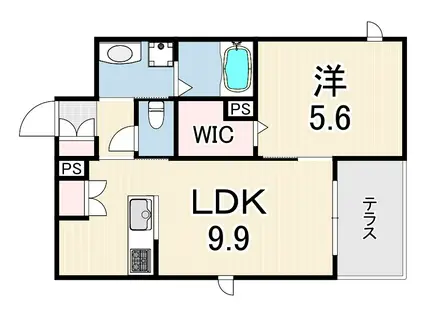 へーベルメゾン城ケ堀(1LDK/1階)の間取り写真