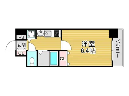 プレサンス淀リーヴァ(1K/4階)の間取り写真