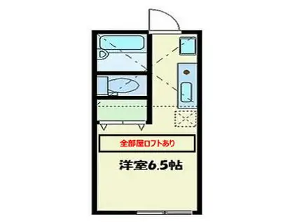 エスポワール(ワンルーム/1階)の間取り写真