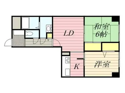 リアライズ城北(2LDK/4階)の間取り写真