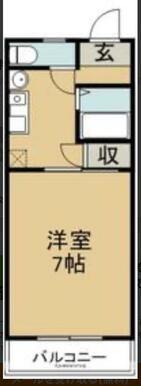 エクセレントハイム(1K/2階)の間取り写真