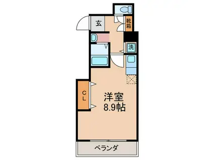 ビレイユ真英DEUX(ワンルーム/2階)の間取り写真