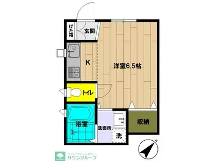 T・PALAZZO(1K/1階)の間取り写真