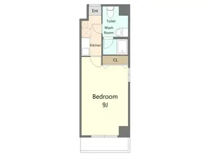 アンプレッシオン十日市(1K/3階)の間取り写真