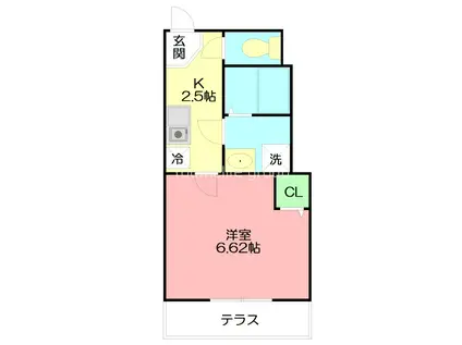 桜台アイルーム(1K/1階)の間取り写真