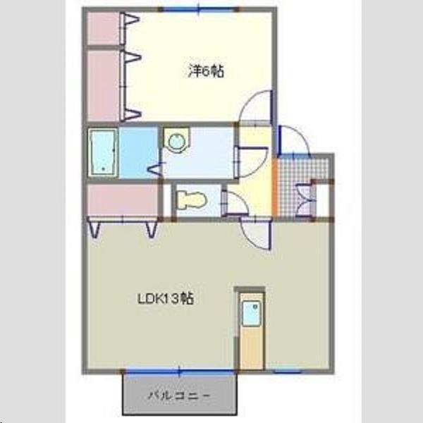コンフォールM1(1LDK/2階)の間取り写真