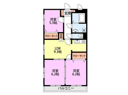 FU-RIN-KAN(3LDK/4階)の間取り写真