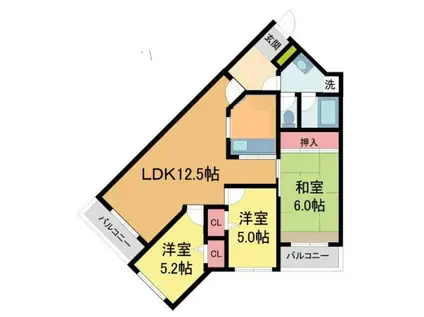 NOAHS ARK(3LDK/3階)の間取り写真