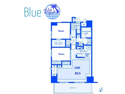 ミオカステーロ新横浜III(2LDK/5階)の間取り写真