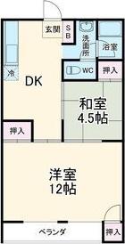 ナカシマビル(2DK/2階)の間取り写真