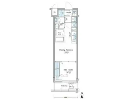アーバネックス深川住吉(1DK/5階)の間取り写真