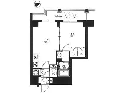 エスティメゾン中野(1LDK/5階)の間取り写真