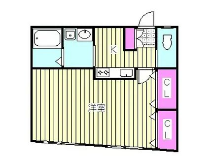 グローラ(1K/2階)の間取り写真