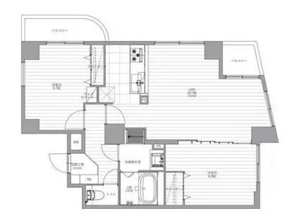 フイユ・ドール目白(2LDK/3階)の間取り写真