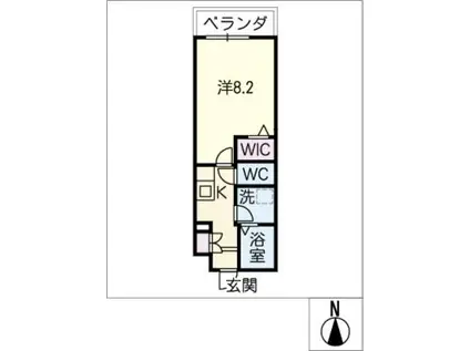 MAISON西高蔵イースト(1K/4階)の間取り写真