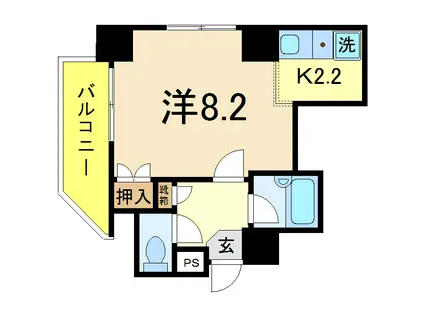 ホーユウコンフォルト長岡(ワンルーム/3階)の間取り写真