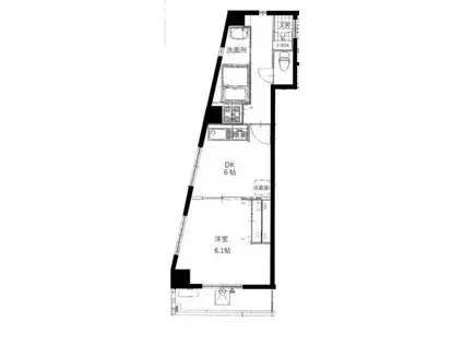 エミリー(1DK/4階)の間取り写真