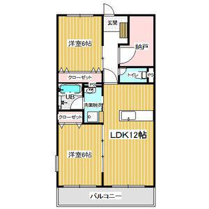 エバーグリーン(3LDK/1階)の間取り写真