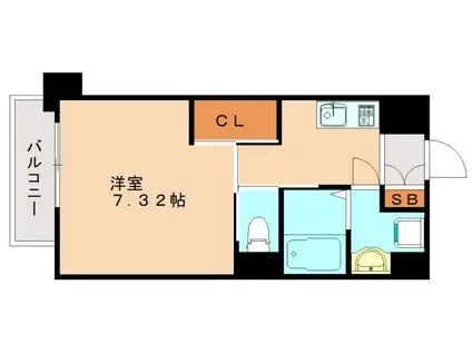 PROSPERER折尾(1K/7階)の間取り写真