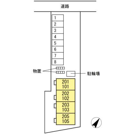 プティ・アンジュ(1DK/1階)の間取り写真