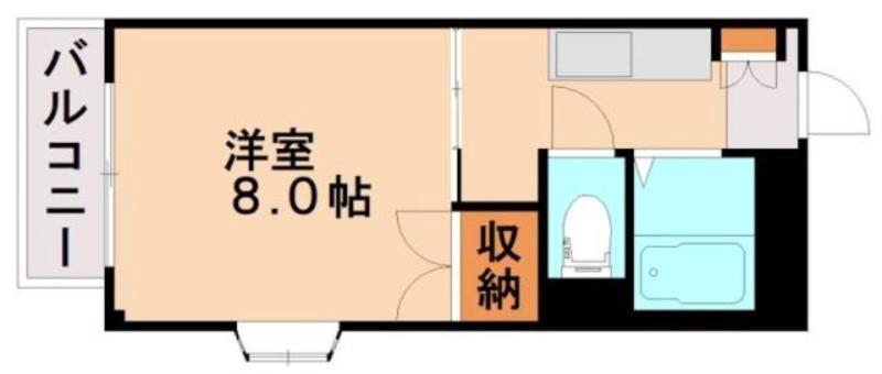 メゾン ボー B(1K/1階)の間取り写真