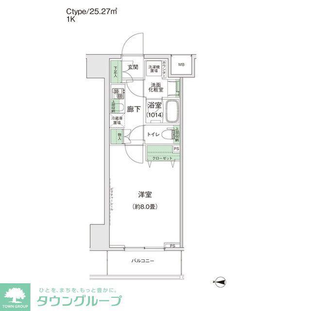 スタイリオ蒲田II(1K/10階)の間取り写真