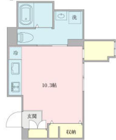 RIDGE北堀江(ワンルーム/14階)の間取り写真
