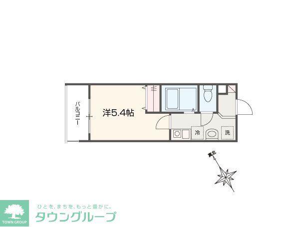 MELLAS海の公園駅(1K/1階)の間取り写真