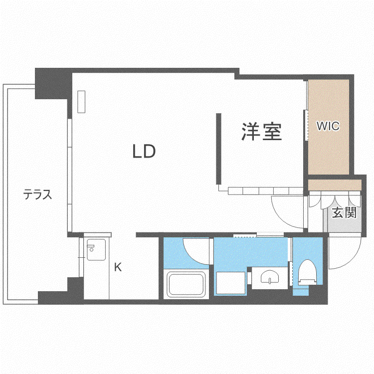 F141(1LDK/5階)の間取り写真