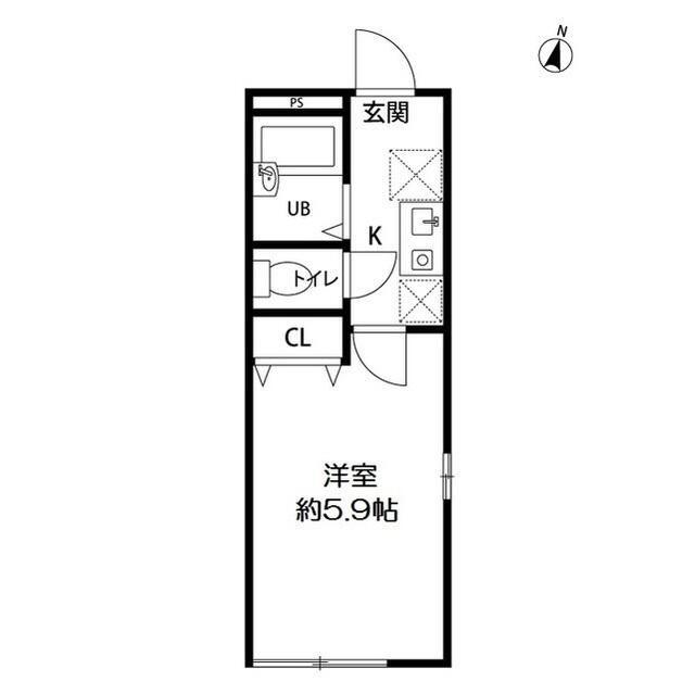 メゾン笹塚(1K/1階)の間取り写真