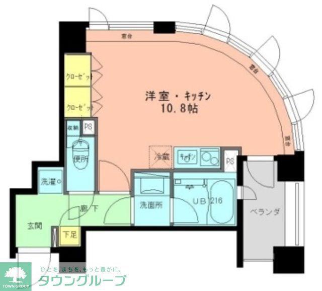 ラフィネジュ学芸大学(ワンルーム/4階)の間取り写真