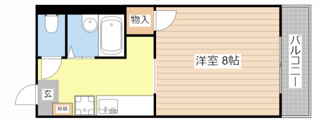 Cハイツ(1K/1階)の間取り写真