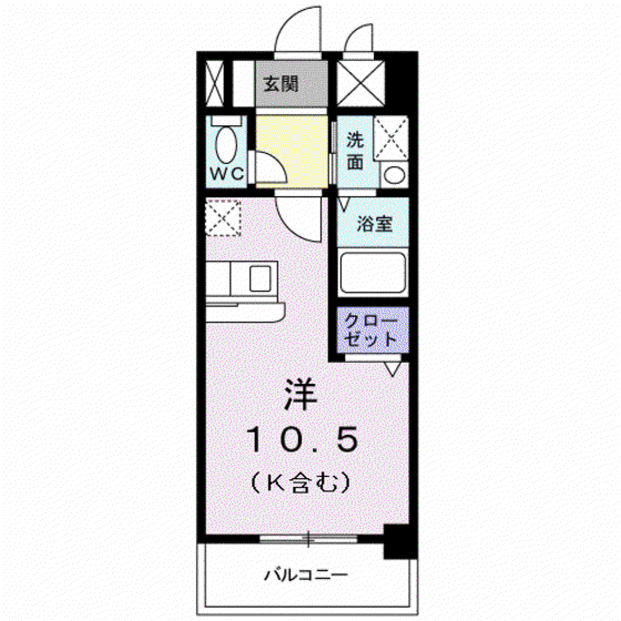 アイワマンション(1K/3階)の間取り写真