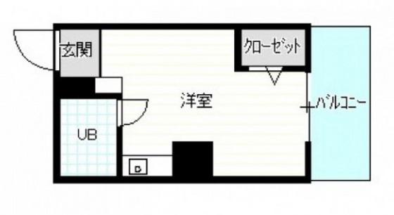 第6シモビル(ワンルーム/6階)の間取り写真