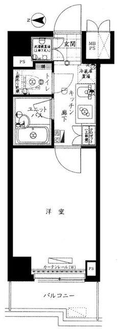 ルーブル都立家政弐番館(1K/3階)の間取り写真