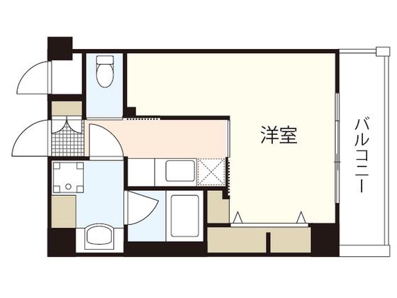CASA EN II(1K/8階)の間取り写真