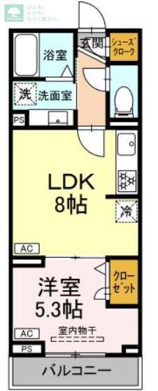 グラナーデ西瑞江(1LDK/3階)の間取り写真